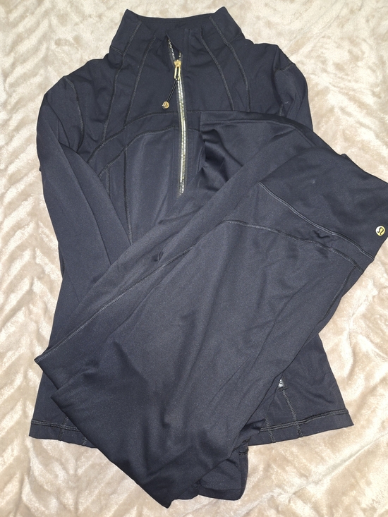 lululemon athletica Pants - Women's Black Active Zip Jacket and Leggings Set Size 10